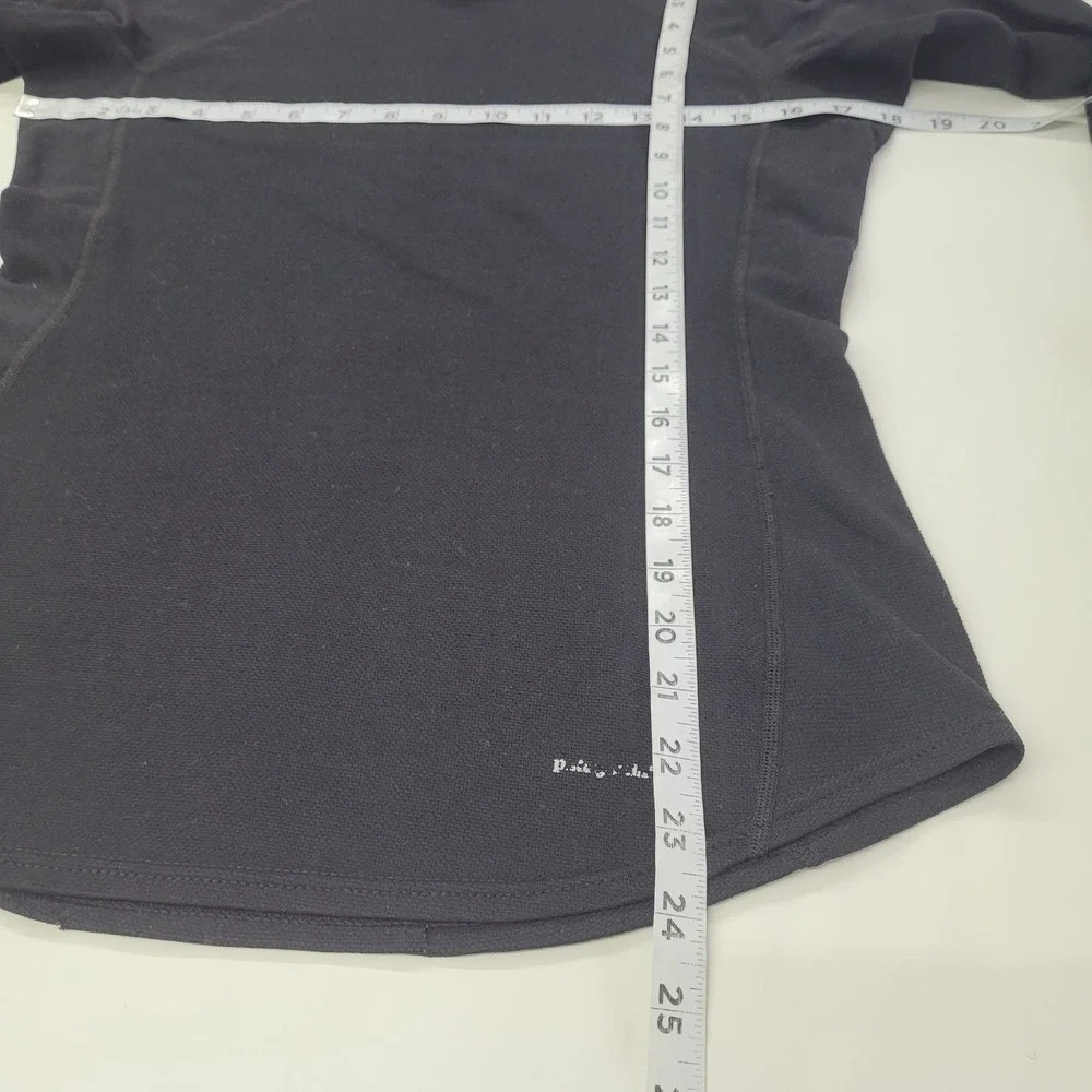 Patagonia Capilene Womens M Black Long Sleeve‎ Base Layer Top Raglan Crew Neck